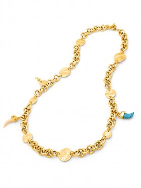 Collane - Nomad - Gioielli in bronzo dorato - N0009 COLLANA LUNGA DAKOTA in bronzo dorato a 18kt GIOVANNI RASPINI