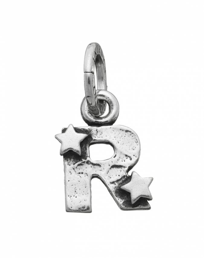 Charms - Lettere e numeri - 6662 CHARM R CON STELLE GIOVANNI RASPINI