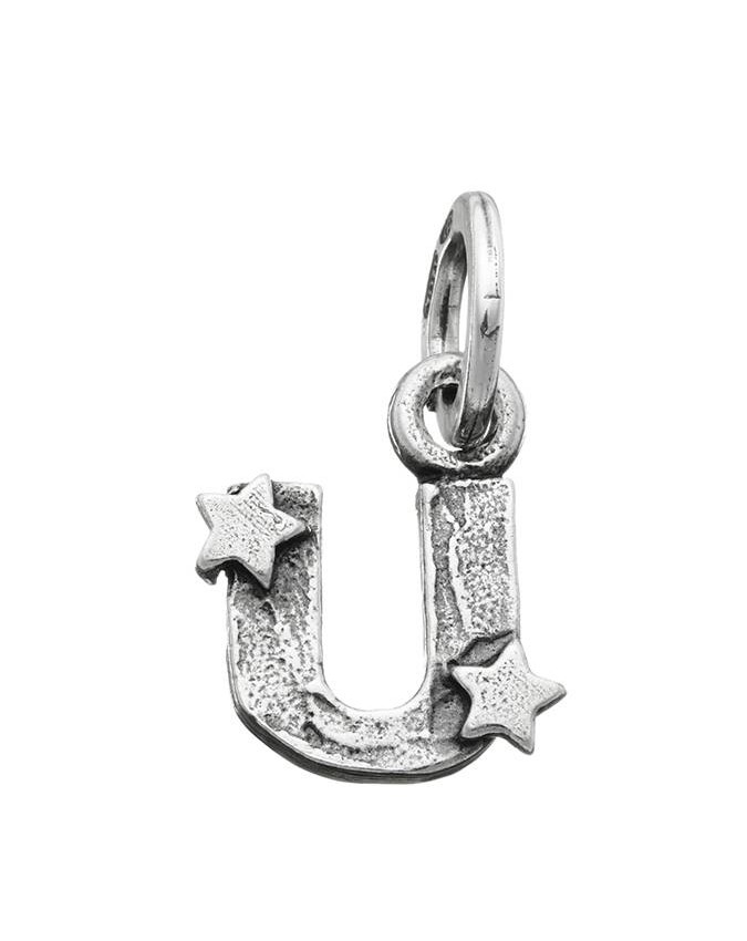 Charms - Lettere e numeri - 6665 CHARM U CON STELLE GIOVANNI RASPINI