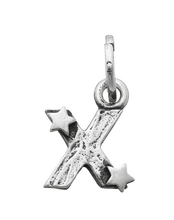 Charms - Lettere e numeri - 6672 CHARM X CON STELLE GIOVANNI RASPINI