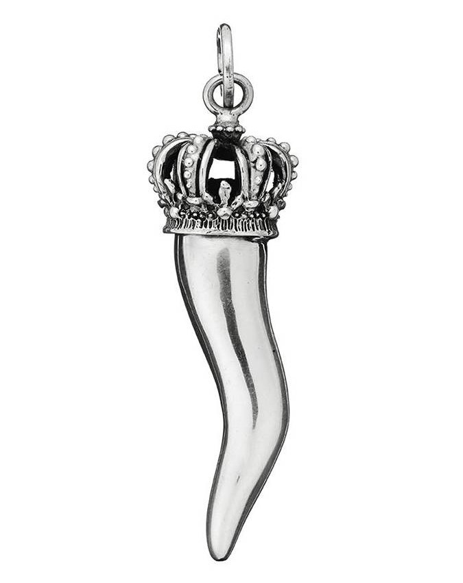 Charms - Cuori, Angeli, Corone, Monete e vari - 8760 CHARM CORNO MEDIO CORONA GIOVANNI RASPINI