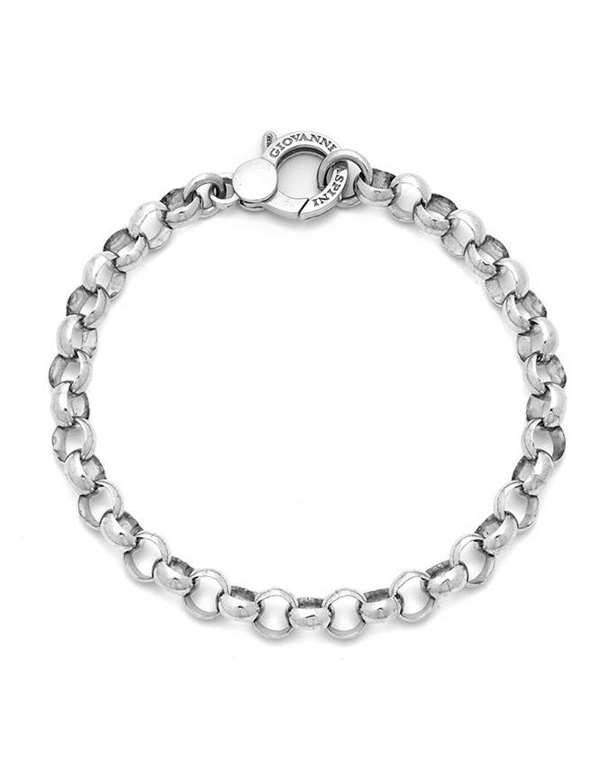 Bracciali - Catene - 9112 BRACCIALE ROLO� MOSCHETTONE cm.22 GIOVANNI RASPINI 