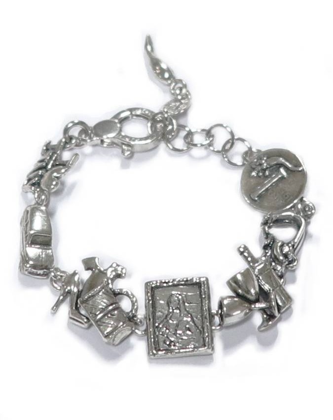 Bracciali - Fantasy e vari - 9808 BRACCIALE I LOVE ITALY cm 18,5 GIOVANNI RASPINI
