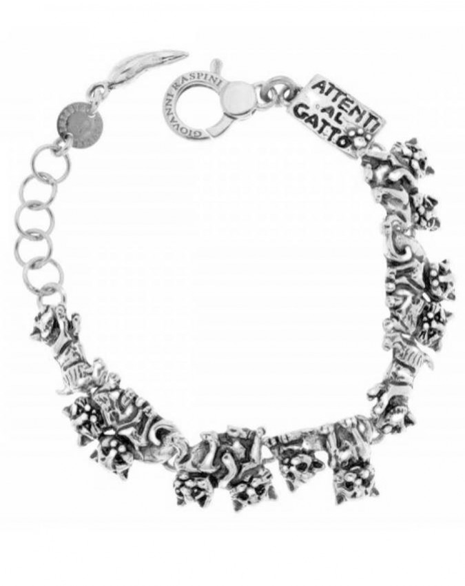 Bracciali - Animalier - 8027 BRACCIALE SNODO ATTENTI AL GATTO GIOVANNI RASPINI