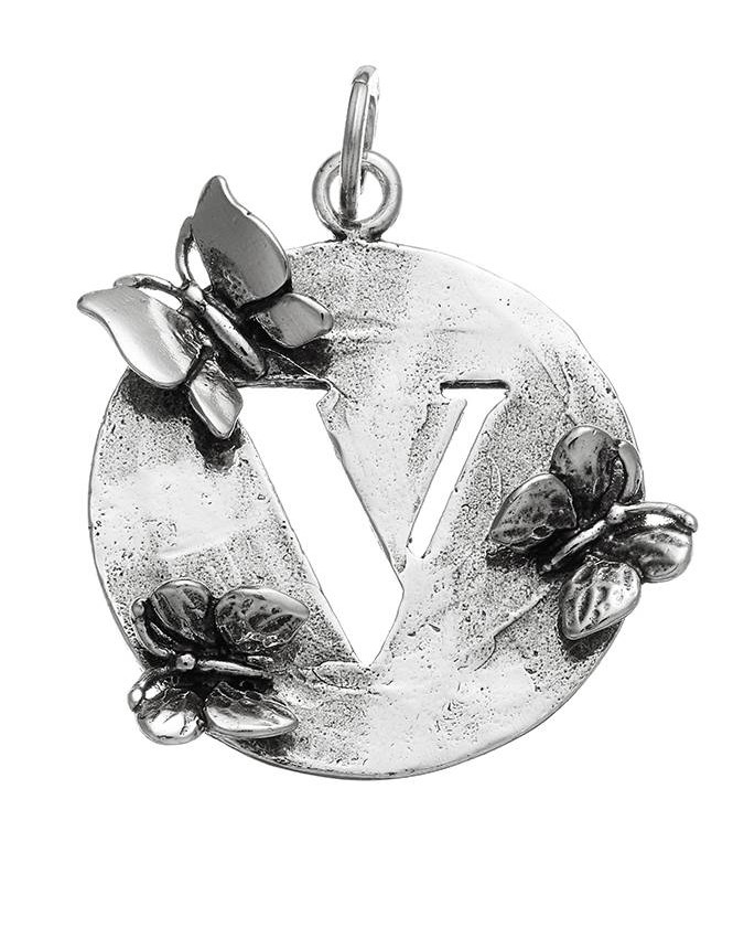 Charms - Lettere e numeri - 9576 CHARM LETTERA FARFALLE V GIOVANNI RASPINI