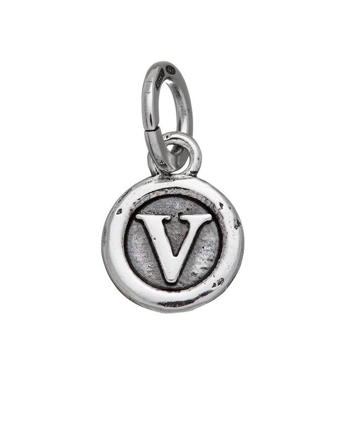 Charms - Lettere e numeri - 9612 CHARM LETTERA BOTTONE V GIOVANNI RASPINI