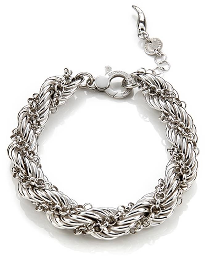 Bracciali - Catene - 7244 BRACCIALE TORCHON E CATENA BASE cm.21 GIOVANNI RASPINI 