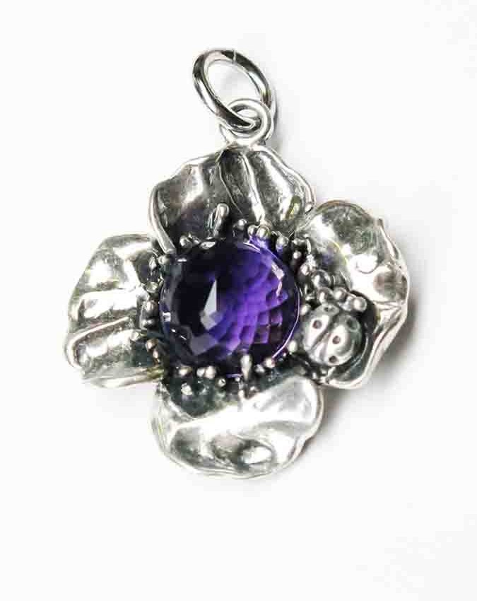 Pendenti - Floral - 7865 CHARM ROSA INGLESE CABOCHON GIOVANNI RASPINI