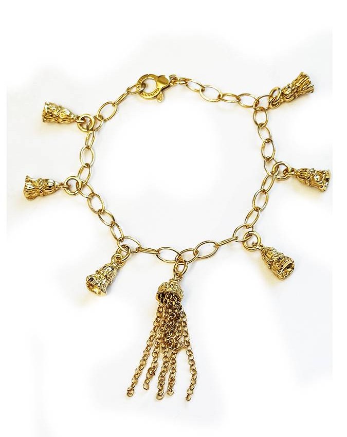 Bracciali - Fantasy e vari - 7973 BRACCIALE PON PON DORATO GIOVANNI RASPINI