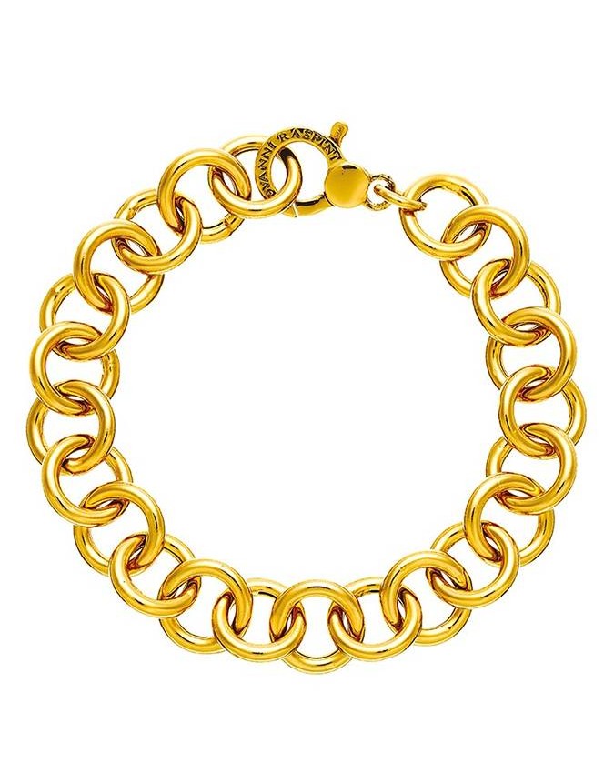 Bracciali - Catene - 8160 BRACCIALE A MAGLIA DORATO cm.20 GIOVANNI RASPINI