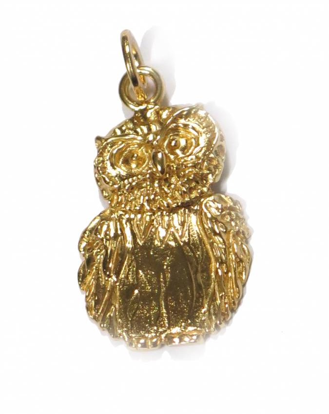 Pendenti - Animalier - 8576 GUFO DORATO argento 925 GIOVANNI RASPINI