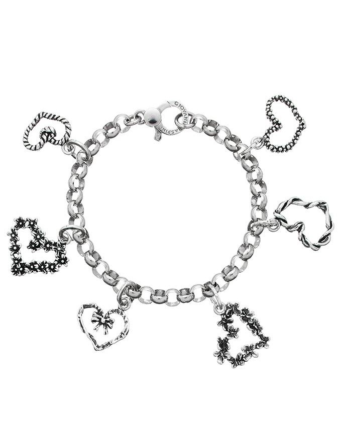 Bracciali - Angeli e cuori - 9483 BRACCIALE CUORI FANTASIA  GIOVANNI RASPINI