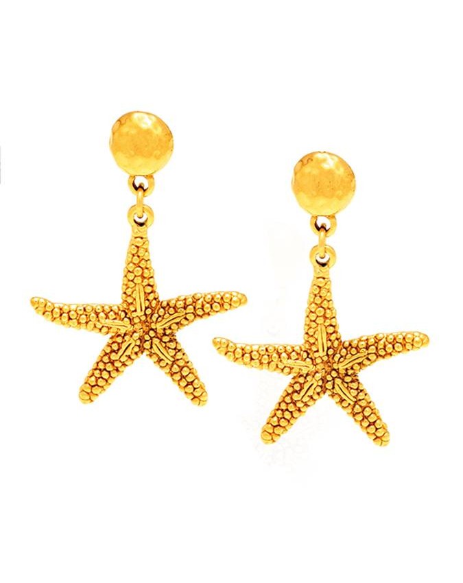 Orecchini - Mare - 8995 ORECCHINI MARINE GRANDI DORATI GIOVANNI RASPINI