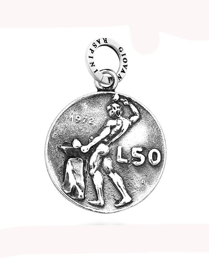 Charms - Monete - 9459 CHARM MONETA 50 LIRE GIOVANNI RASPINI