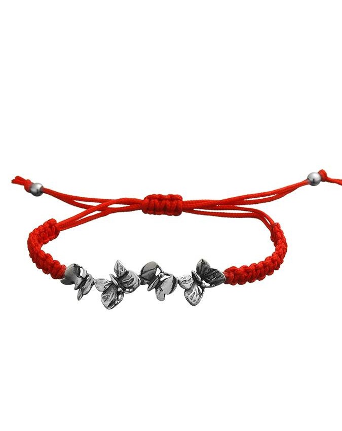 Bracciali - Floral - 7830 BRACCIALE LOOP FARFALLE ROSSO GIOVANNI RASPINI
