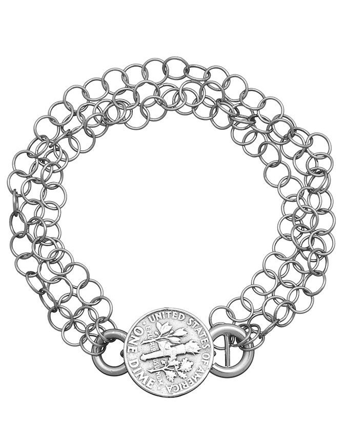 Bracciali - Angeli e cuori - 7925 BRACCIALE TRIPLET PICCOLO MONETA GIOVANNI RASPINI