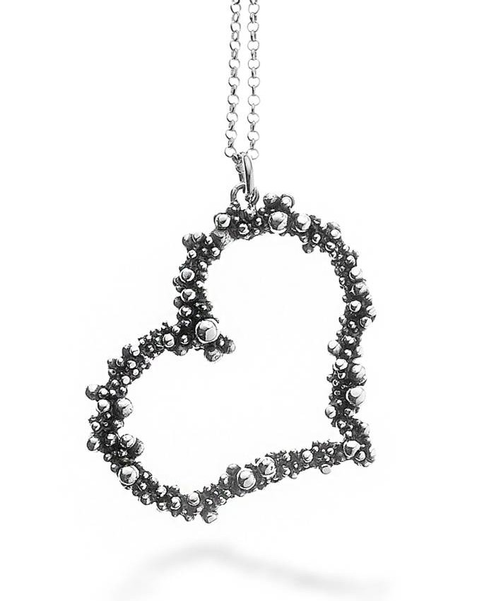 Collane - Perlage - 10150 PENDENTE CUORE PERLAGE cm.80 GIOVANNI RASPINI