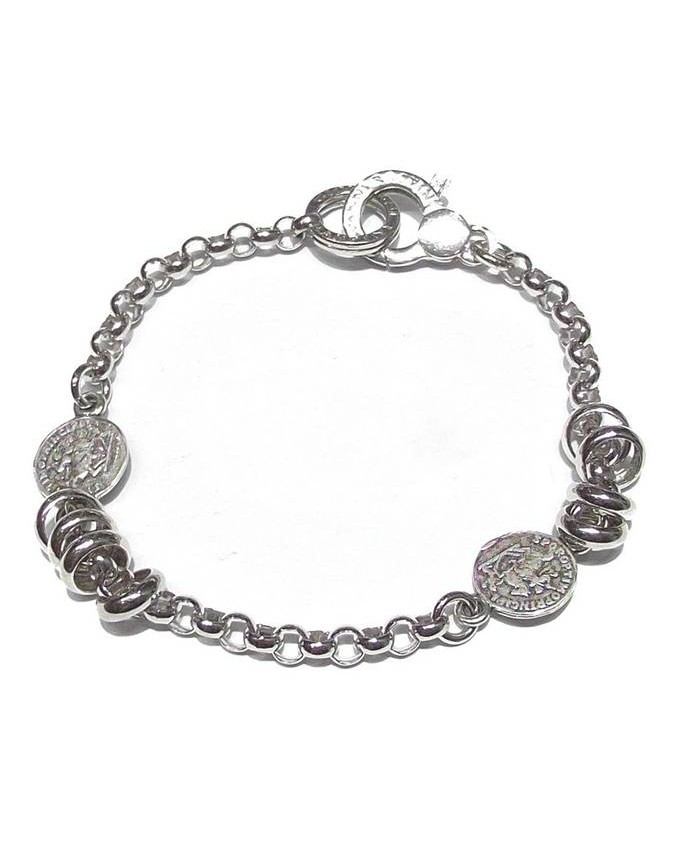 Bracciali - Monete - 10157 BRACCIALE DUE MONETE cm.20 GIOVANNI RASPINI