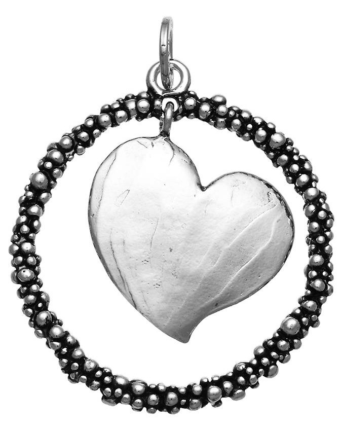 Charms - Angeli e cuori - 10627 CHARM CUORE GRANDE PERLAGE GIOVANNI RASPINI