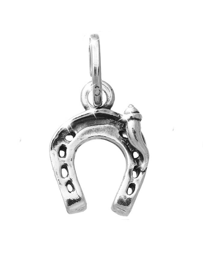 Charms - Amuleti e portafortuna - 11083 CHARM FERRO DI CAVALLO CON CORNINO PICCOLO RASPINI