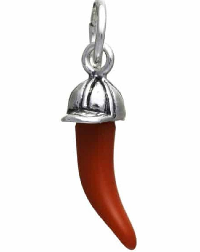 Charms - Cuori, Angeli, Corone, Monete e vari - 10992 CORNO ROSSO CAPPELLINO GIOVANNI RASPINI