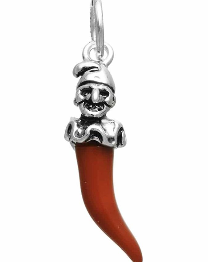 Charms - Cuori, Angeli, Corone, Monete e vari - 10996 CORNO ROSSO PULCINELLA