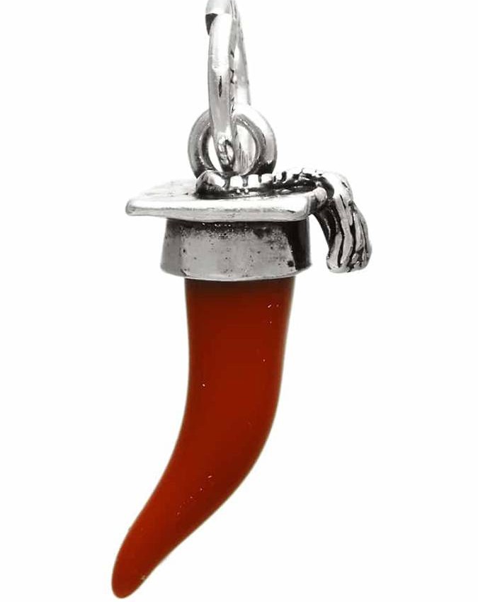 Charms - Cuori, Angeli, Corone, Monete e vari - 10991 CORNO ROSSO LAUREA GIOVANNI RASPINI