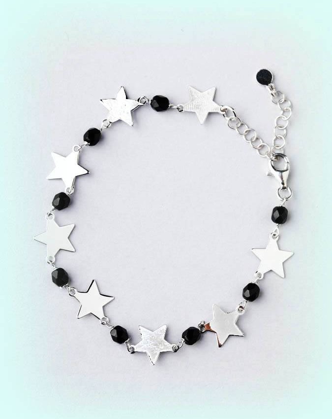 Bracciali - Argento e pietre - 4959-1 BRACCIALE STELLE ARGENTO 925  PENSIERINI