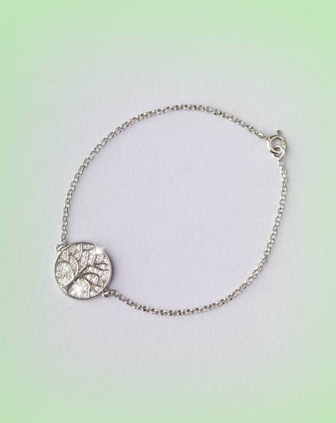 Bracciali - argento e zirconi - 4547-2 BRACCIALE CON ALBERO DELLA VITA
