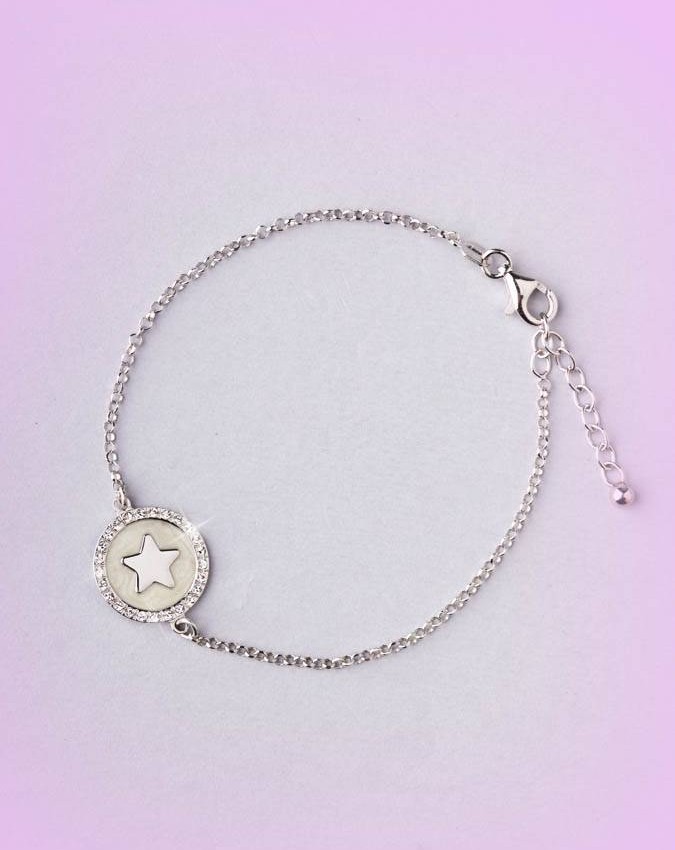 Bracciali - argento e zirconi - 4511-2 BRACCIALE STELLA SMALTATO - I PENSIERINI