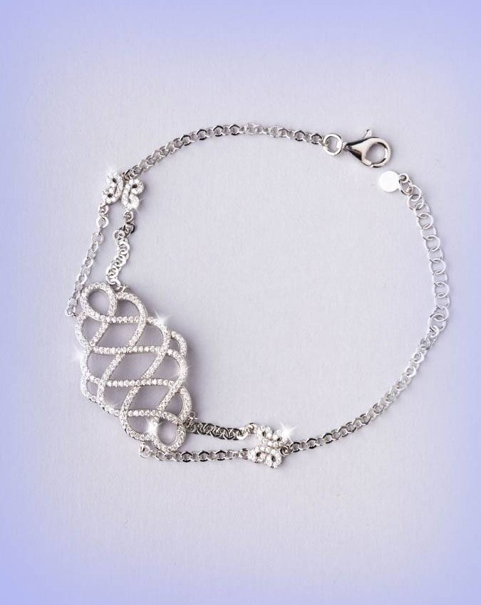 Bracciali - argento e zirconi - 4552 BRACCIALE VOLUTE  I PENSIERINI