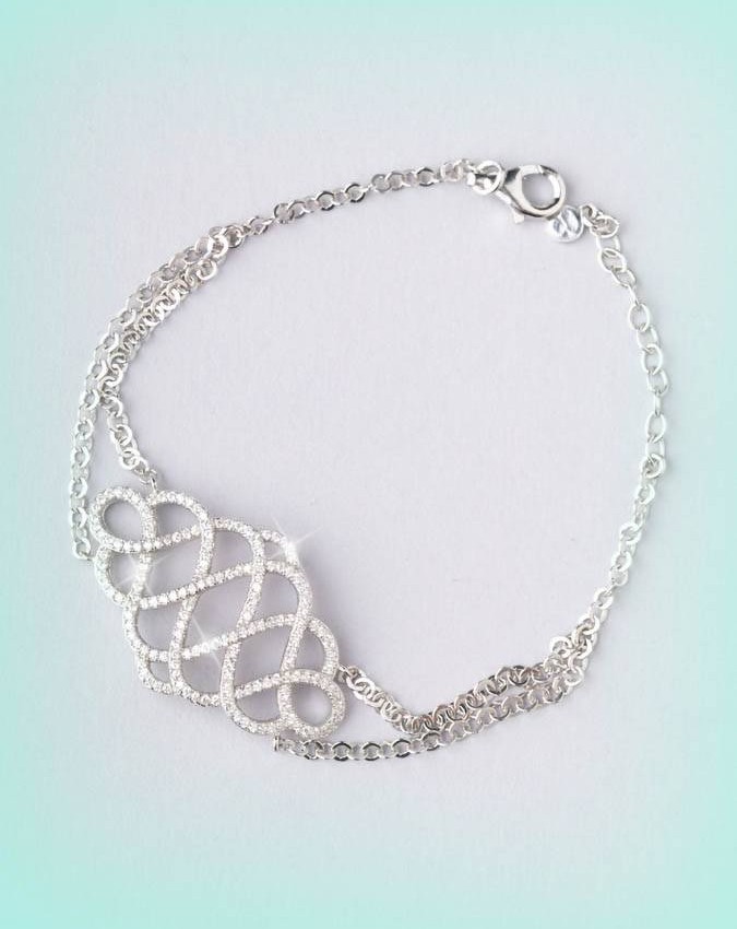 Bracciali - argento e zirconi - 4544-3  BRACCIALE VOLUTE   I PENSIERINI