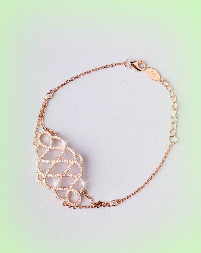 Bracciali - argento e zirconi - 4544-1 BRACCIALE VOLUTE SEMPLICE  I PENSIERINI