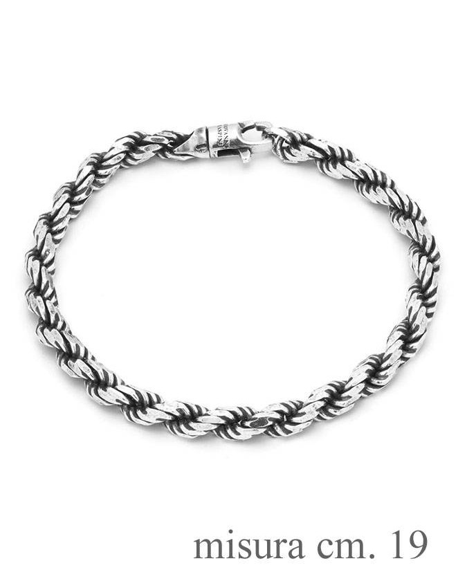 Collezione uomo - Bracciali uomo - 11346 CM.19 BRACCIALE TORCHON Y GIOVANNI RASPINI
