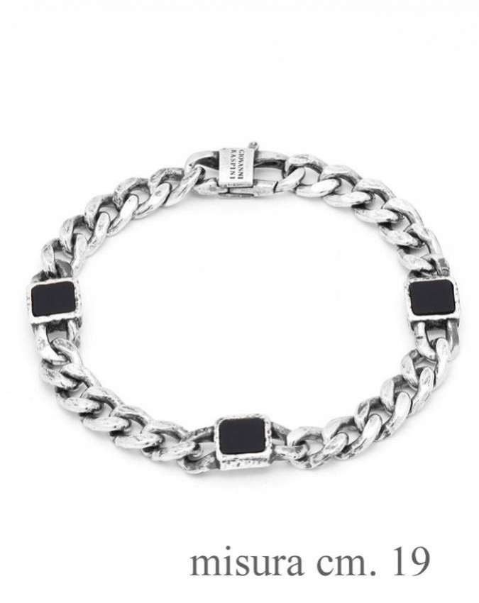 Bracciali - Collezione uomo - 11337 CM.19 BRACCIALE GRUMETTA ONICE GIOVANNI RASPINI