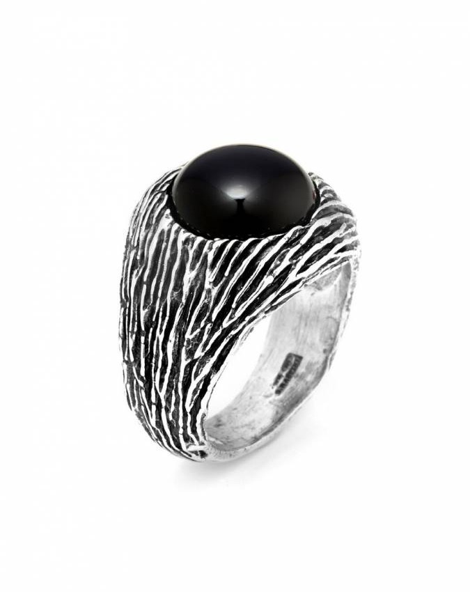 Anelli - Collezione uomo - 11314/24 ANELLO GRAFFIATO ONICE GIOVANNI RASPINI