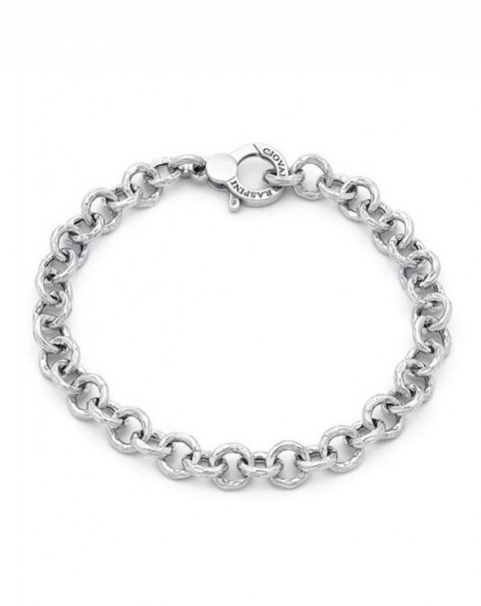 Bracciali - Catene - 11606L BRACCIALE MAGLIA MARTELLATA GRANDE GIOVANNI RASPINI