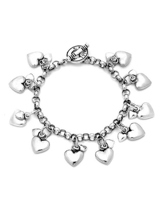 Bracciali - Cuori, Angeli, Corone, Monete e vari - X01979 BRACCIALE LOVE CUORI GIOVANNI RASPINI