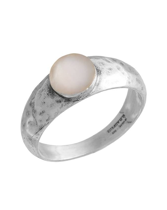 Anelli - Rock - 11803/14 ANELLO MARTELLATO GIADA ROSA GIOVANNI RASPINI