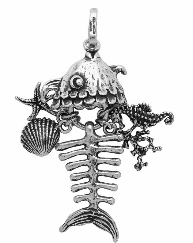 Charms - Mare - 6436 charm PESCE ANELLO GRANDE OCEAN GIOVANNI RASPINI