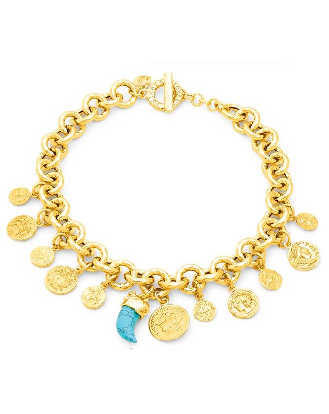 Collane - Nomad - Gioielli in bronzo dorato - N0005 COLLANA PUEBLO MONETE in bronzo a 18kt dorato GIOVANNI RASPINI