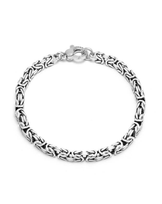 Bracciali - Catene - 12403 BRACCIALE BIZANTINA QUADRA PICCOLA cm 19 GIOVANNI RASPINI