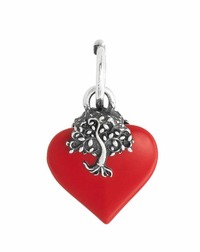Charms - Angeli e cuori - 12469 CHARM CUORE ALBERO DELLA VITA ROSSO GIOVANNI RASPINI