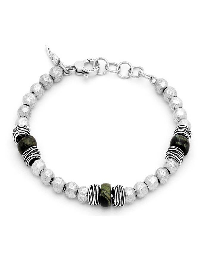 Bracciali - Bracciali uomo - 11858/L BRACCIALE SFERE DIASPRO E FILI GIOVANNI RASPINI