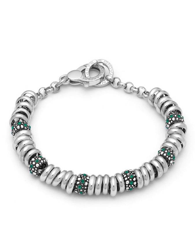 Bracciali - Floral - 11984 BRACCIALE BEADS CRYSTAL VERDE GIOVANNI RASPINI