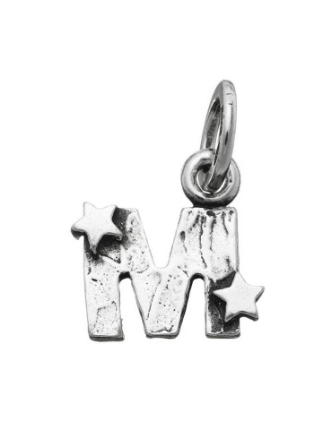 Charms - Lettere e numeri - 6657 CHARM M CON STELLE GIOVANNI RASPINI