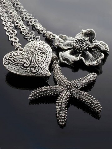 Collane - Mare - 8829 PENDENTE STELLA MARINA CON CATENA cm.90 GIOVANNI RASPINI