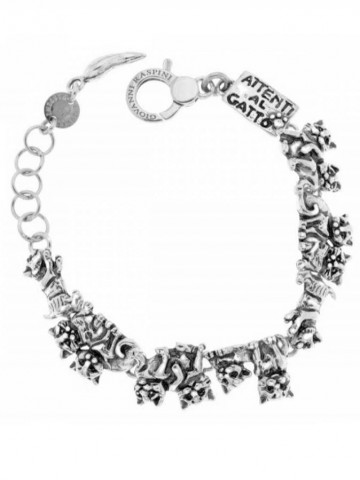 Bracciali - Animalier - 8027 BRACCIALE SNODO ATTENTI AL GATTO GIOVANNI RASPINI