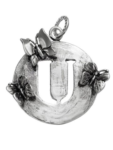 Charms - Lettere e numeri - 9575 CHARM LETTERA FARFALLE U GIOVANNI RASPINI