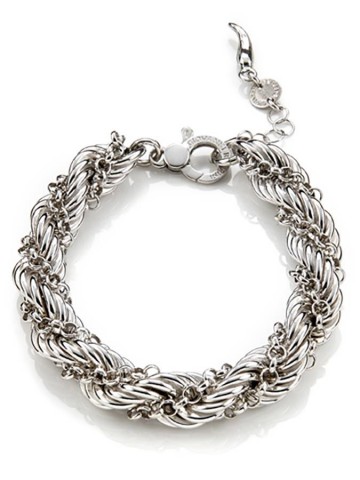 Bracciali - Catene - 7244 BRACCIALE TORCHON E CATENA BASE cm.21 GIOVANNI RASPINI 